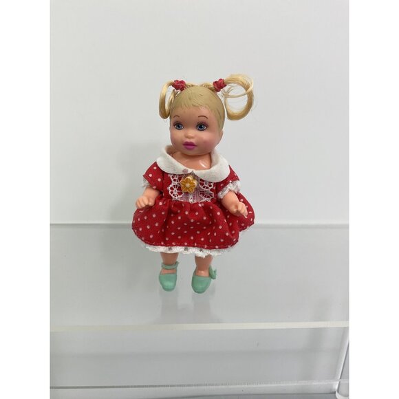 Vintage Nikki Barbie Doll In Red Polka Dot Dress & Mint Shoes - Picture 1 of 4